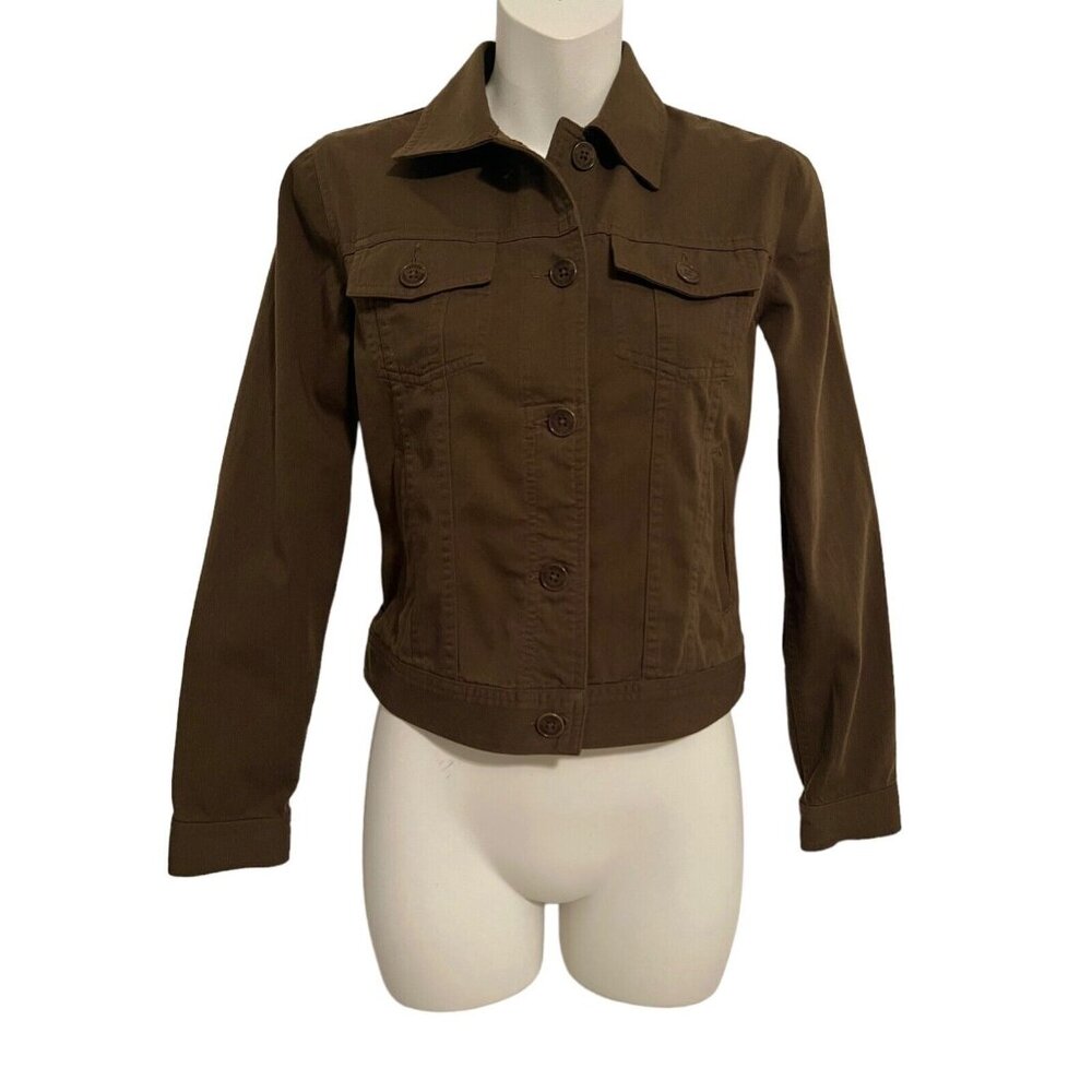 Ralph Lauren Jacket Lightweight 6-Pocket Army Olive Green Women's Small Petite